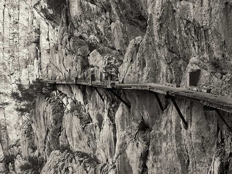 old picture od caminito del rey before restoration